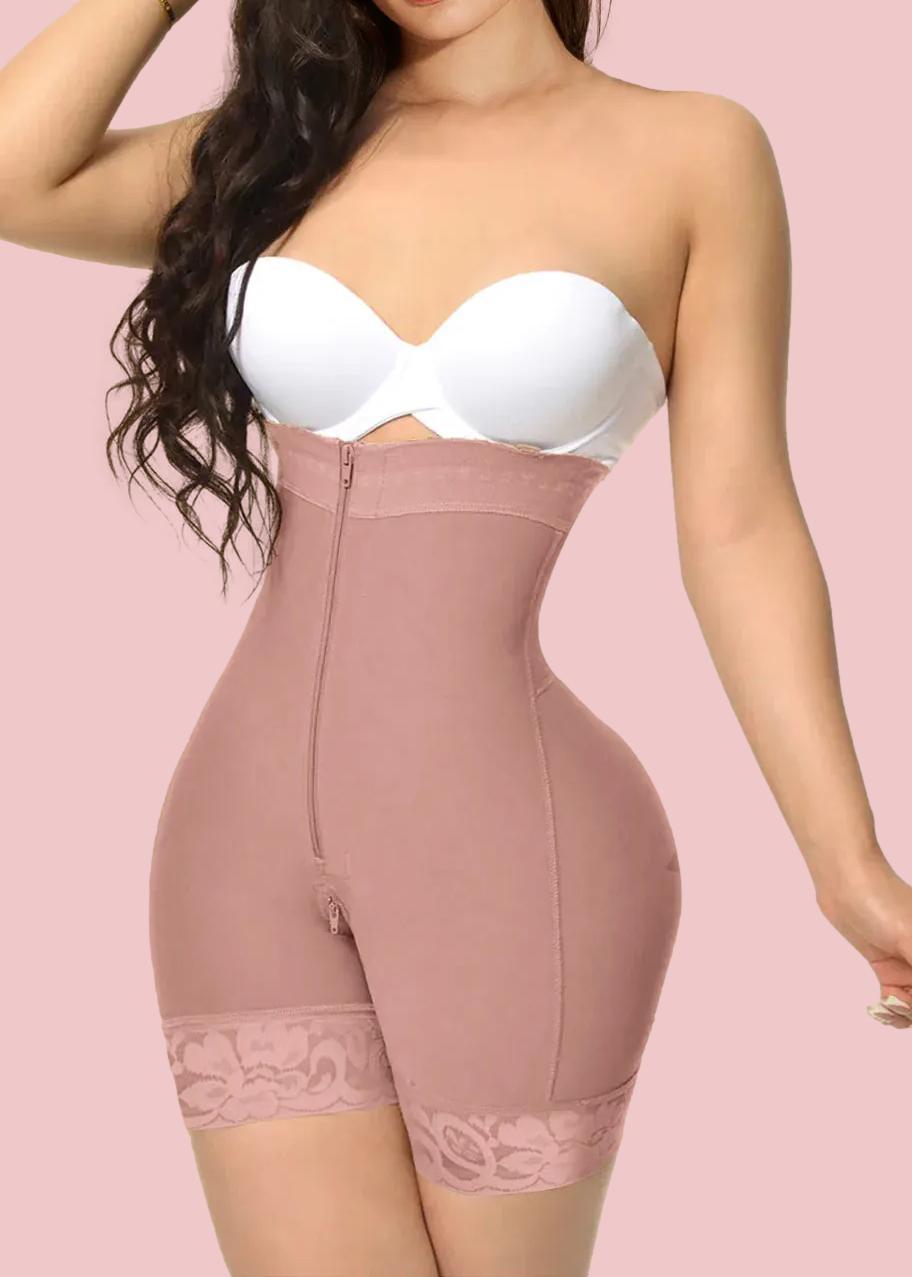 2705 Fajas Compression Shapewear Open Bust Tummy Control with Zipper