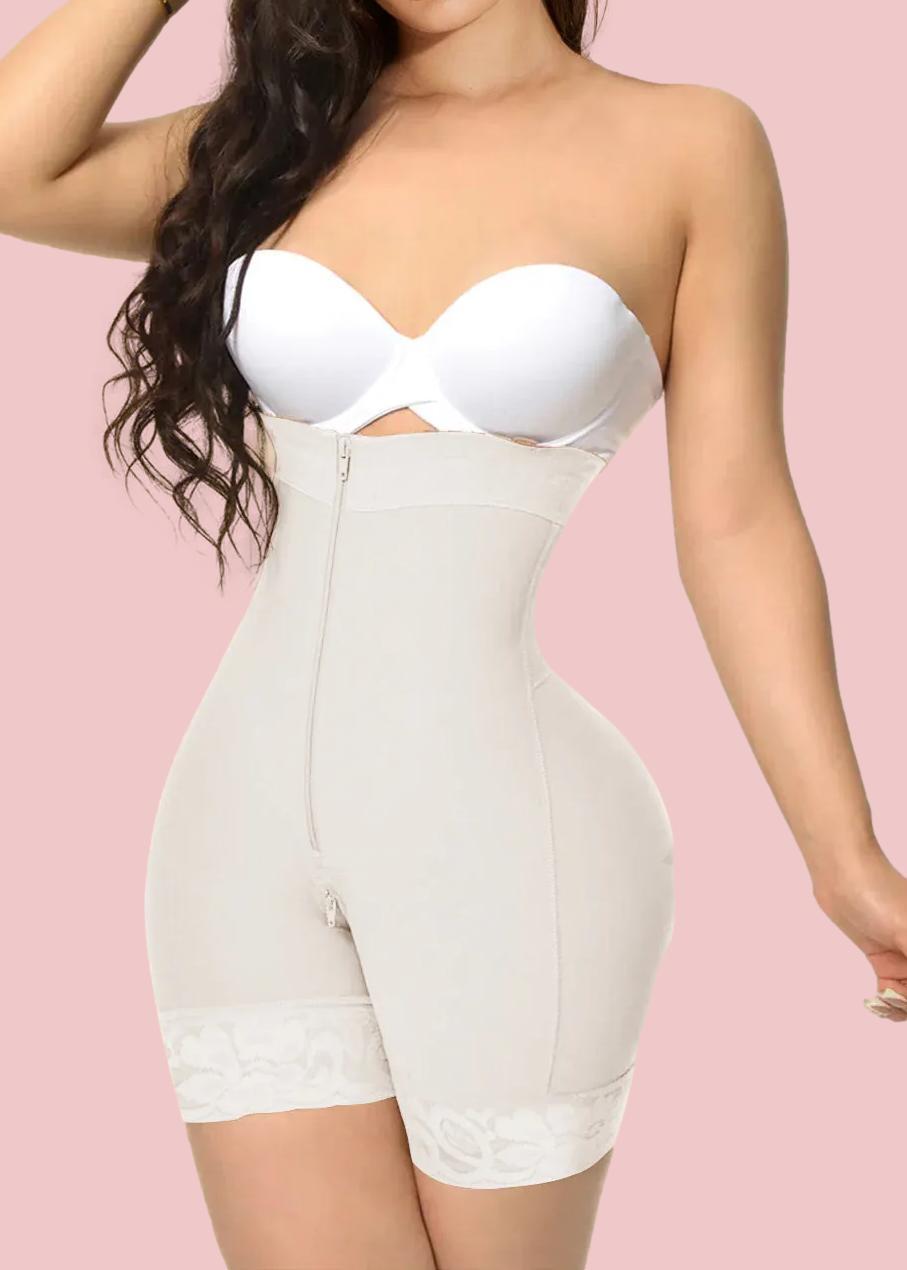 2705 Fajas Compression Shapewear Open Bust Tummy Control with Zipper