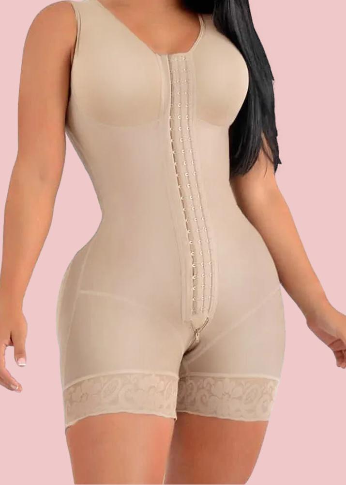 High compression Short Girdle With Brooches Bust Girdle With Bust For Daily And Post-surgical Use