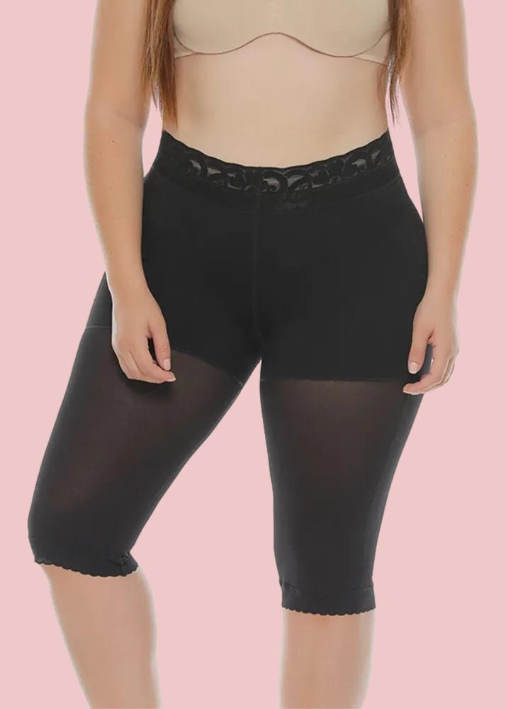 High Waist Knee Length Shaping Shorts Butt Lifting Anti-Rolling Shapewear For Women