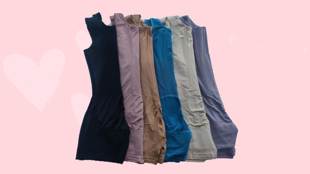 2029 High Double Compression Garment Abdomen Tummy Control Adjustable