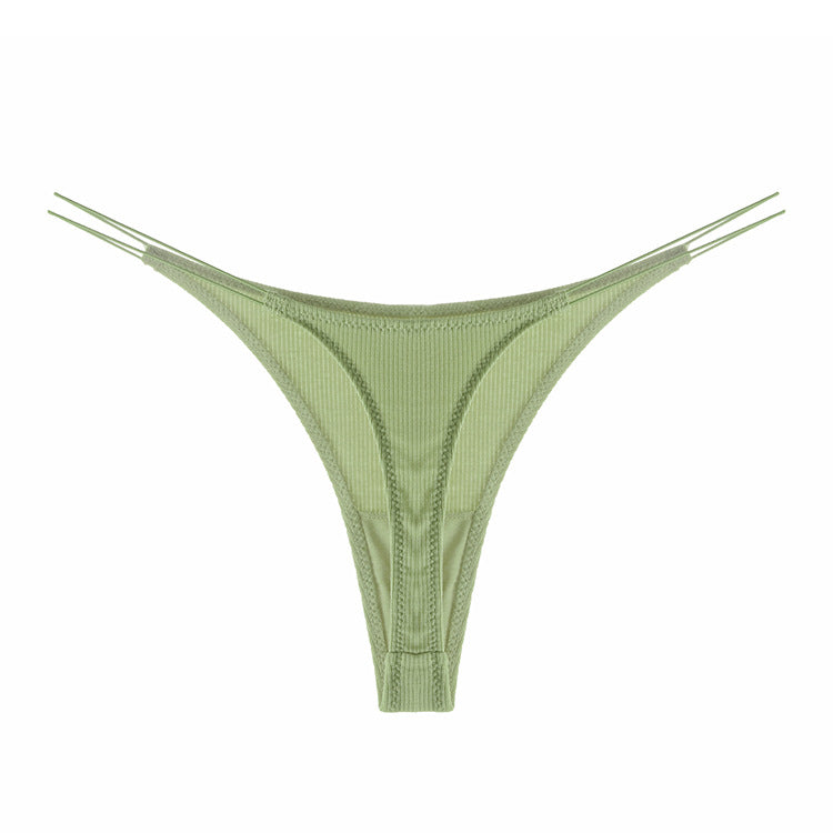 Female Breathable Double Strapes One-piece Thong