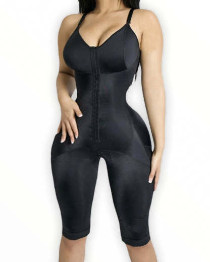 Women's  Compression Garments Front Closure Hook-eye Butt Lifter Sheapwear With Flatten Abdomen Mid-Leg