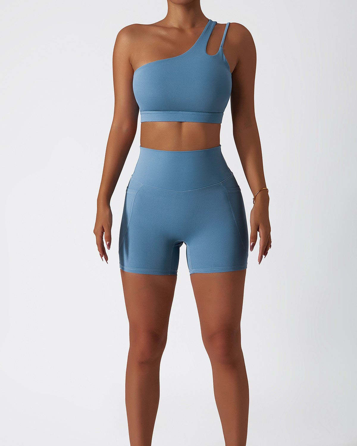 One Shoulder Asymmetrical Sports Bra