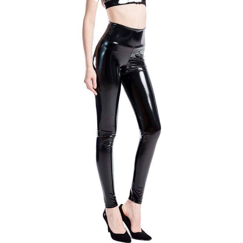 PU Leather Fashion High Waist Leggings