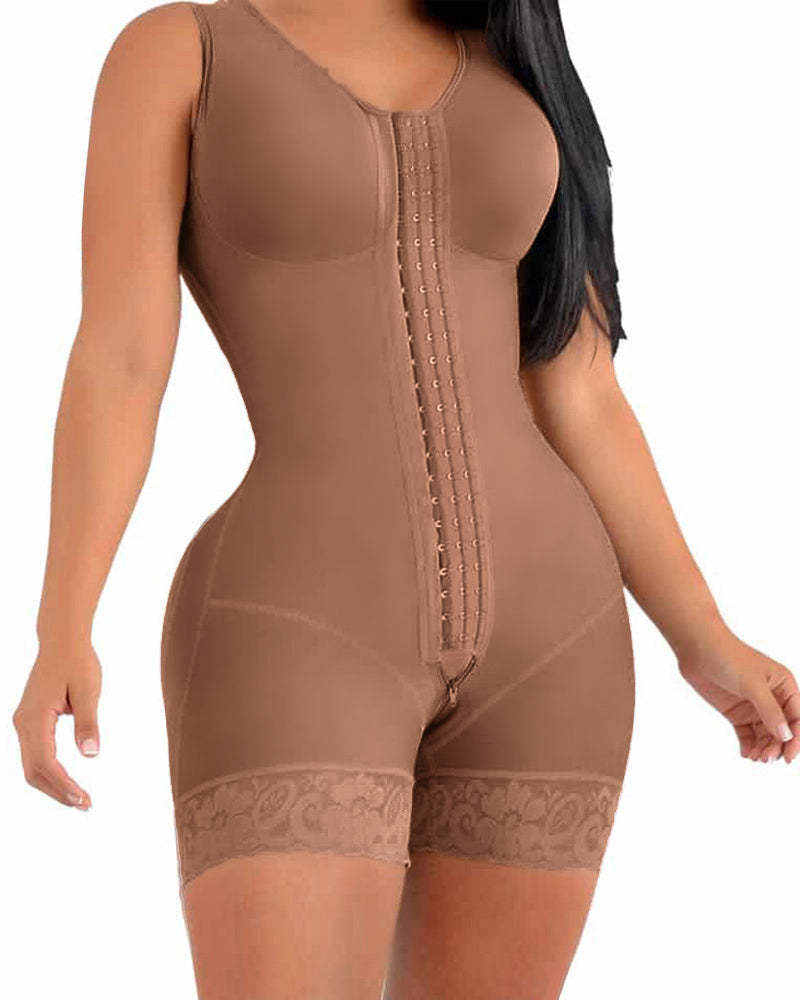 High compression Short Girdle With Brooches Bust Girdle With Bust For Daily And Post-surgical Use