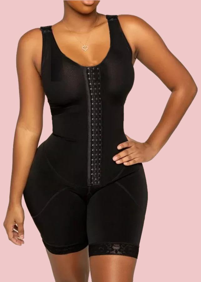 Women's Breast Lifting Bodysuit Gusset Opening with Hooks Seamless postpartum underwear fitness Body Shaper