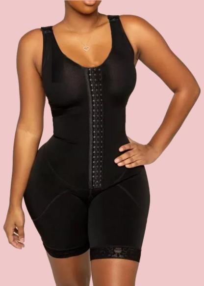Women's Breast Lifting Bodysuit Gusset Opening with Hooks Seamless postpartum underwear fitness Body Shaper