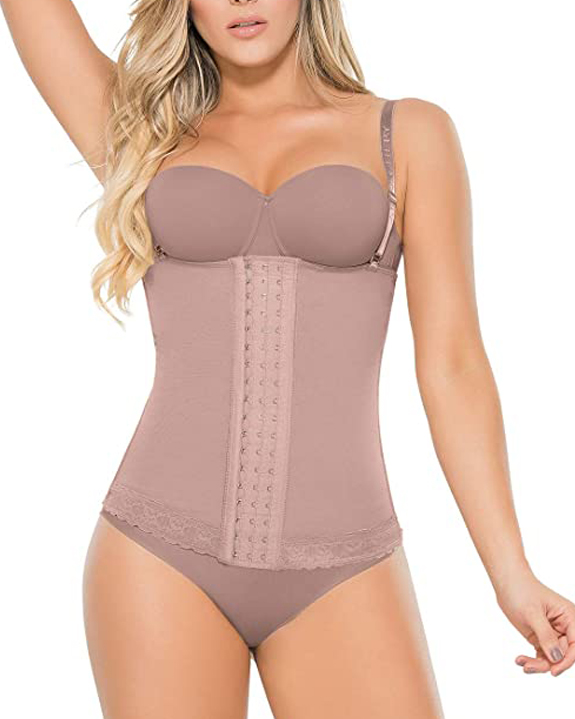 Eye n hook corset with straps