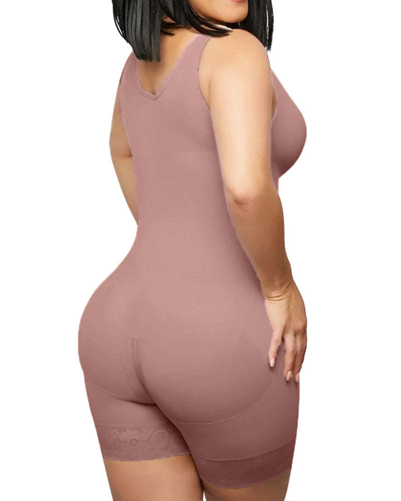 Sleeveless Postparto Post Surgery Compression Garment Control Abdomen Buttoned bodysuit Weight loss fitness