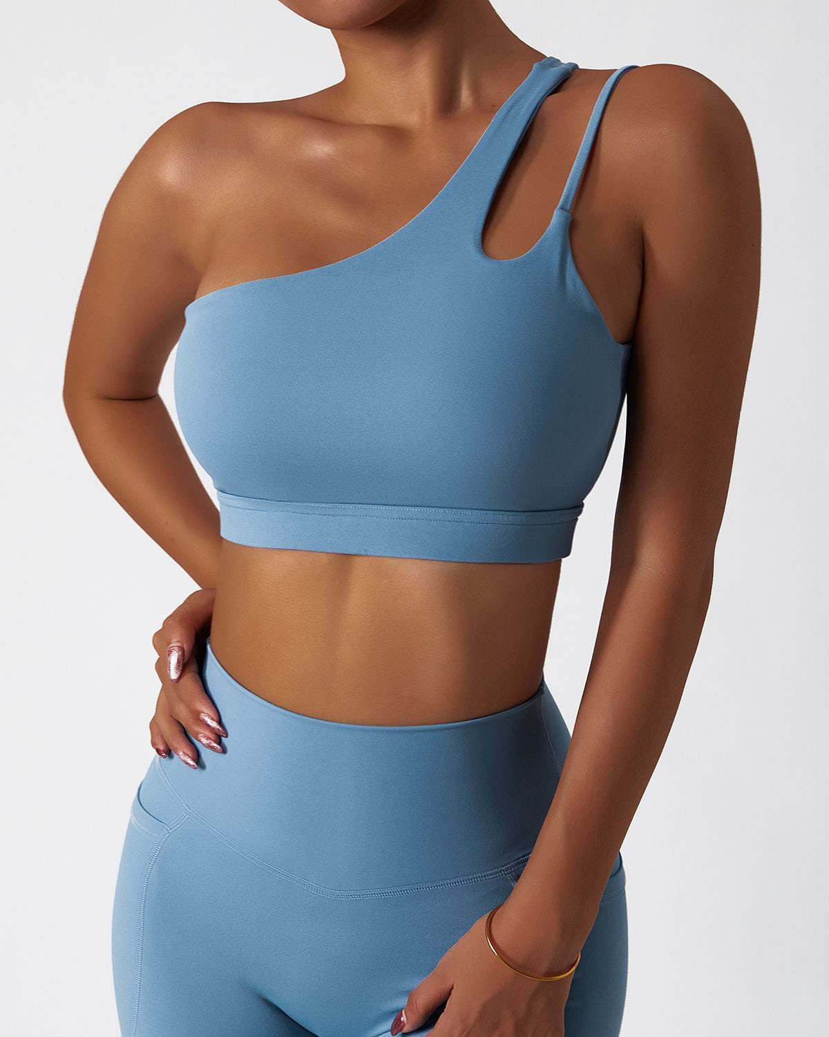 One Shoulder Asymmetrical Sports Bra