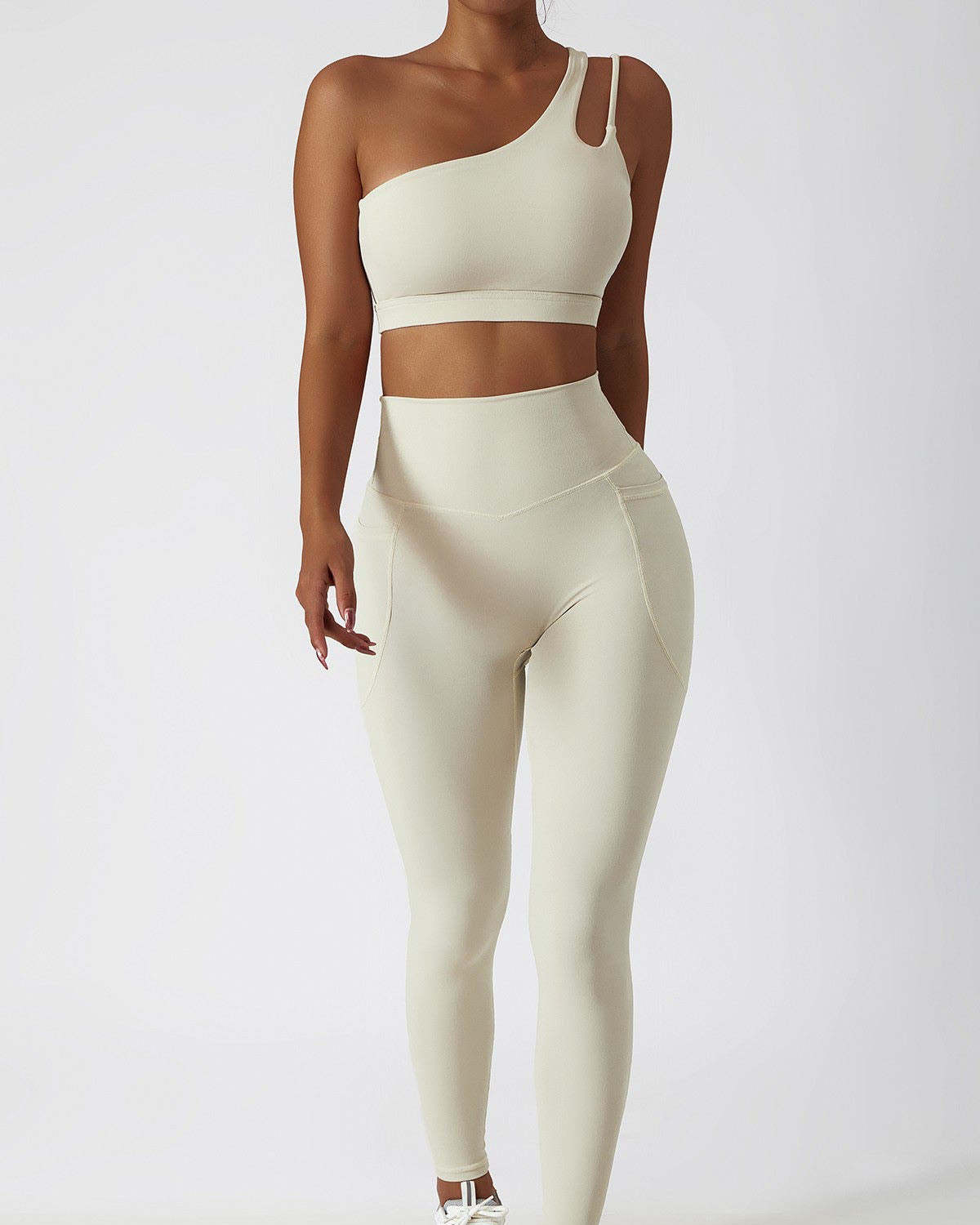 One Shoulder Asymmetrical Sports Bra