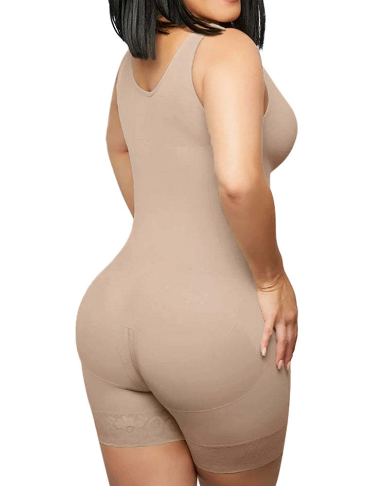 Sleeveless Postparto Post Surgery Compression Garment Control Abdomen Buttoned bodysuit Weight loss fitness