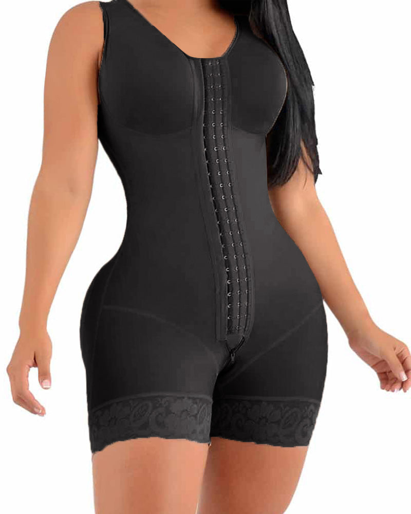 High compression Short Girdle With Brooches Bust Girdle With Bust For Daily And Post-surgical Use