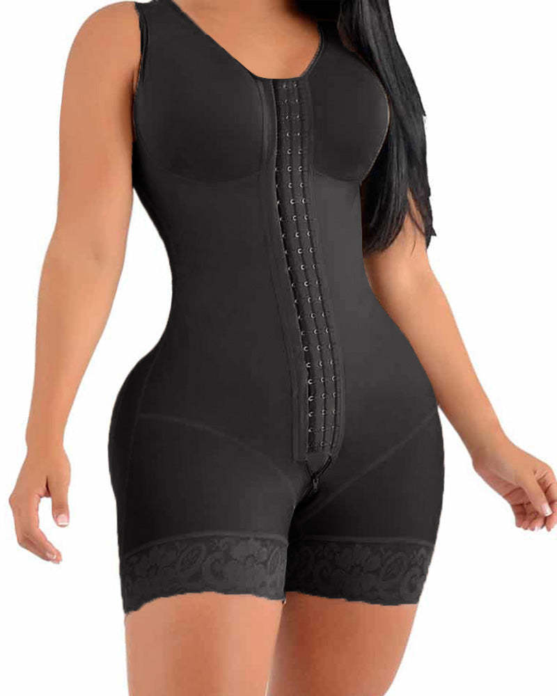 High compression Short Girdle With Brooches Bust Girdle With Bust For