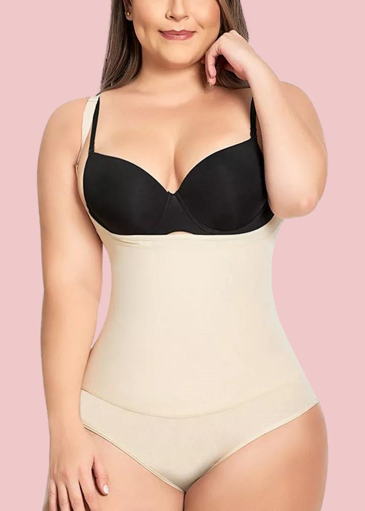 Medium Compression Braless Panty Black