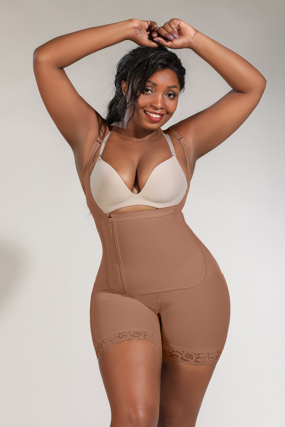 Shapewear Side Zipper Tummy Control Hip Faja