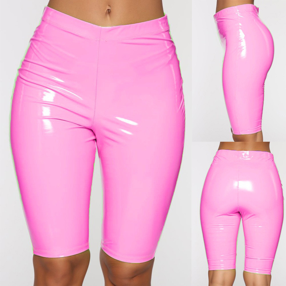 Thin PU Shorts For Outer Wear