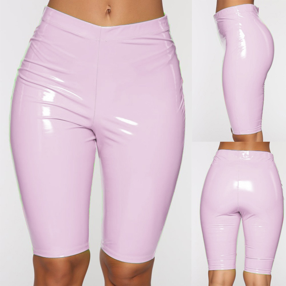 Thin PU Shorts For Outer Wear