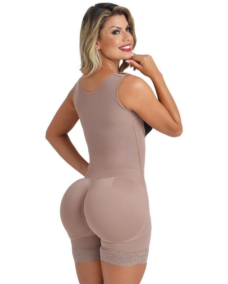 Stage 2 Fajas Colombianas High Compression Tummy Control Body Shaper Adjustable Hook-eye Open Bust Bodysuit
