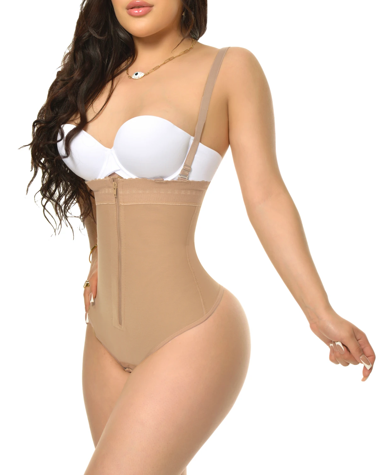 Tummy Control Zipper Shapewear Bodysuit