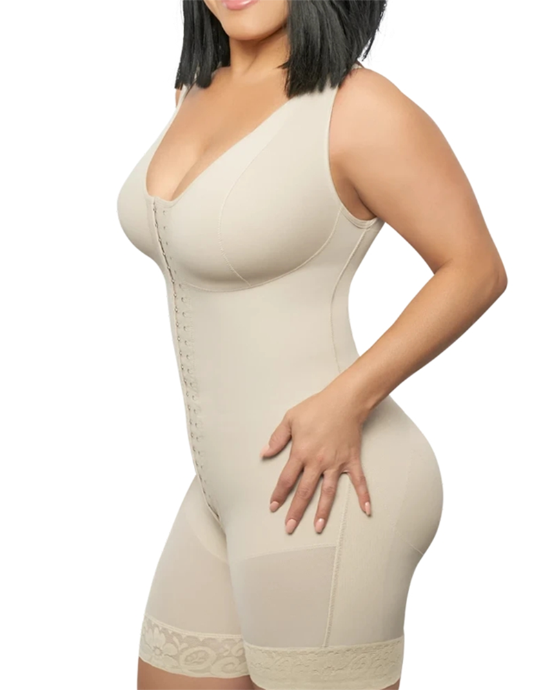 Sleeveless Postparto Post Surgery Compression Garment Control Abdomen Buttoned bodysuit Weight loss fitness