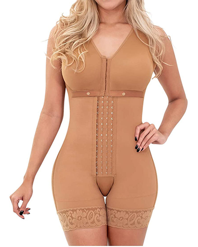 Shapewear For Women HOOK AND EYE CLOSURE Adjustable Breast Support Tummy Control Bodysuit Bodyshaper