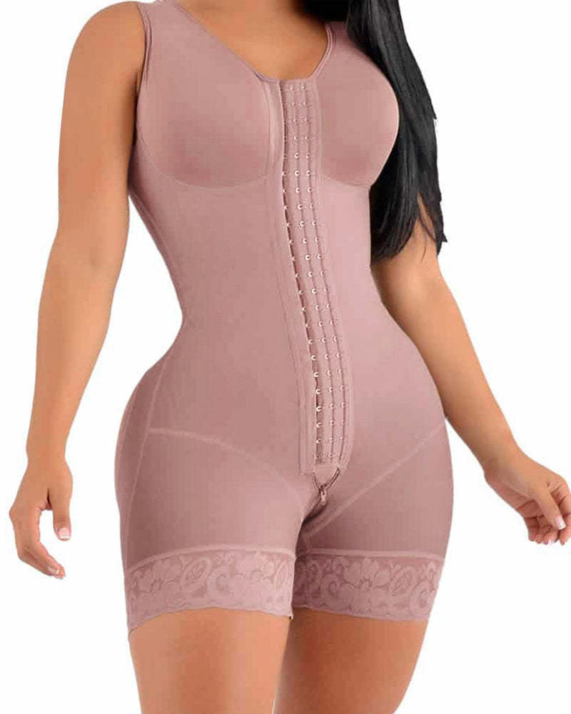 High compression Short Girdle With Brooches Bust Girdle With Bust For Daily And Post-surgical Use