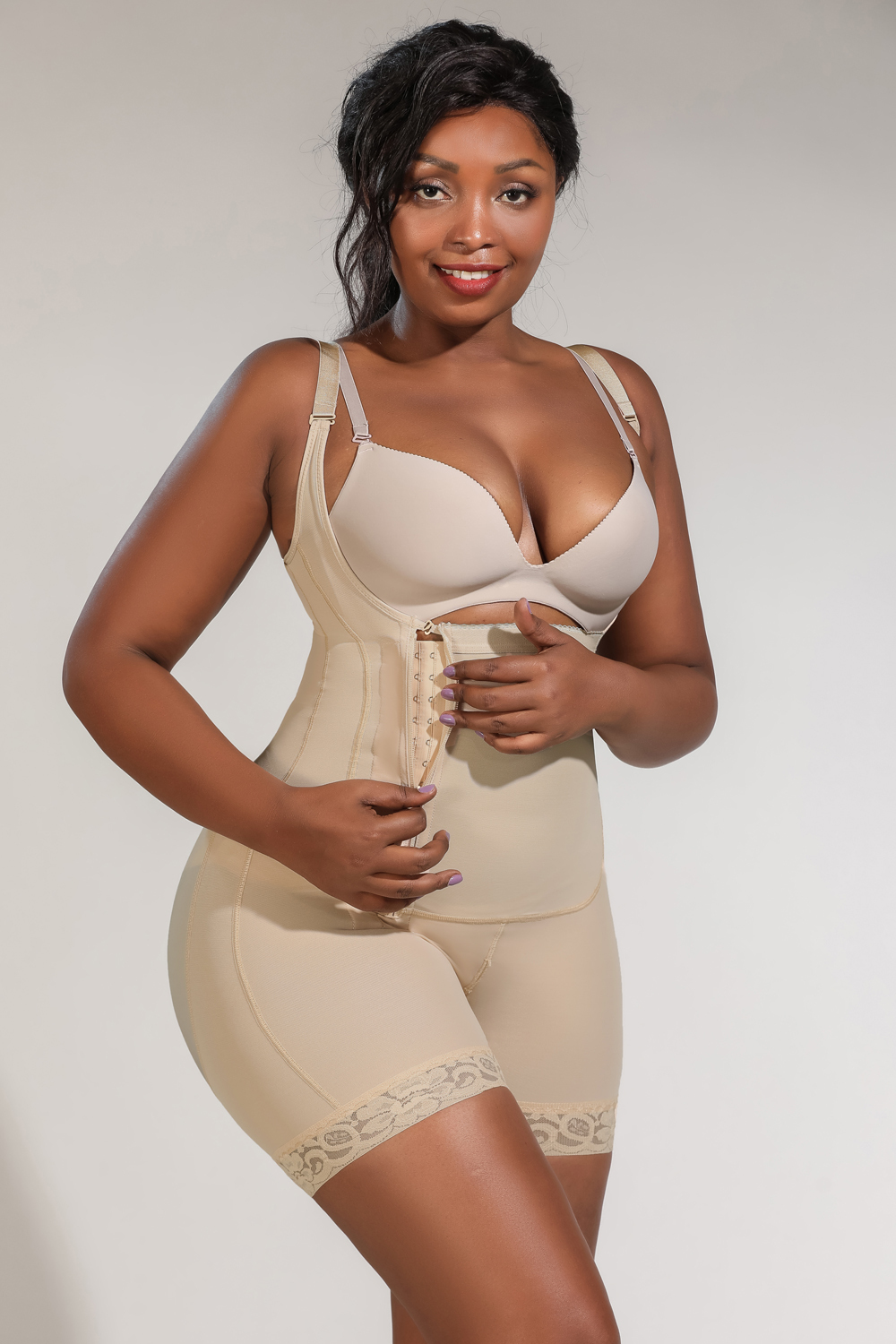 Shapewear Side Zipper Tummy Control Hip Faja