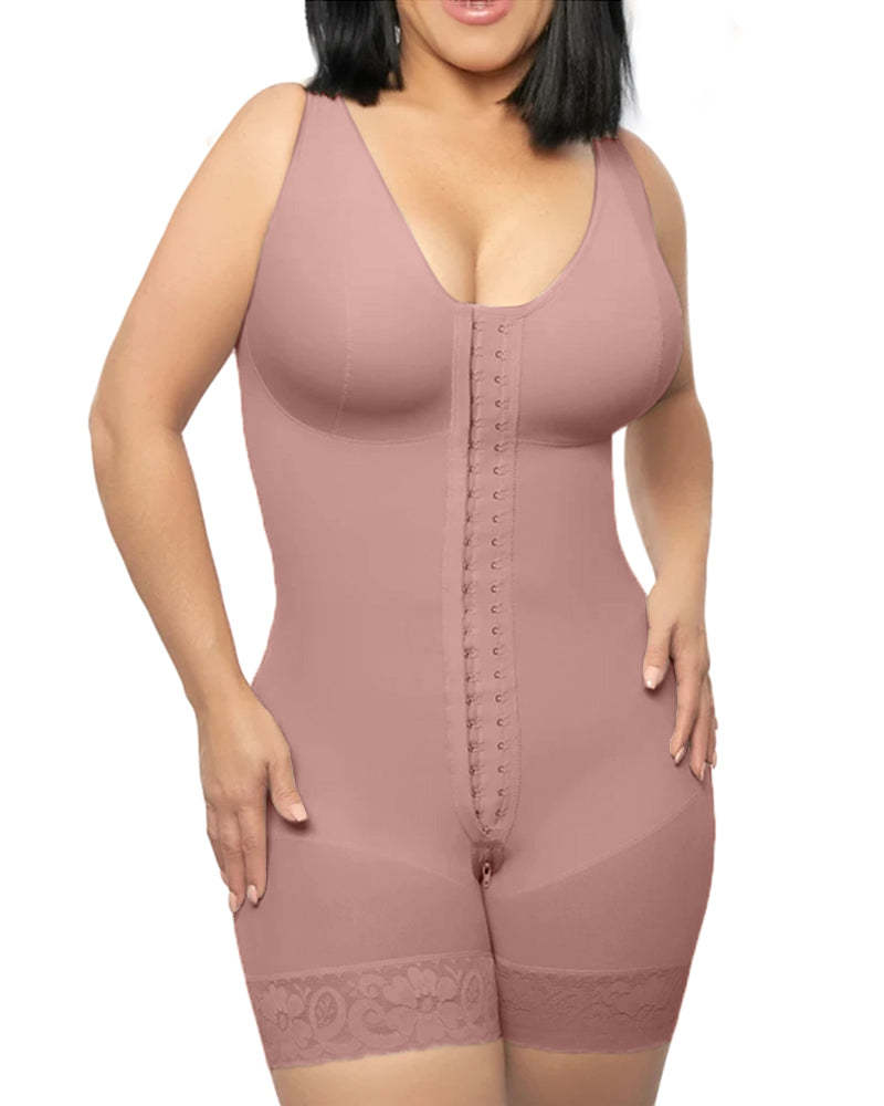 Sleeveless Postparto Post Surgery Compression Garment Control Abdomen Buttoned bodysuit Weight loss fitness