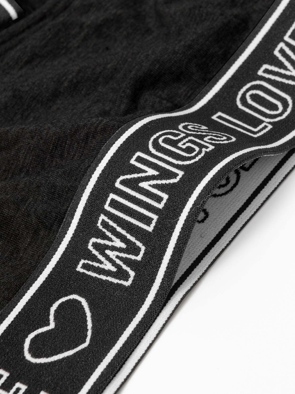 Light Support Contrast Letter & Heart Tape Sports Bra