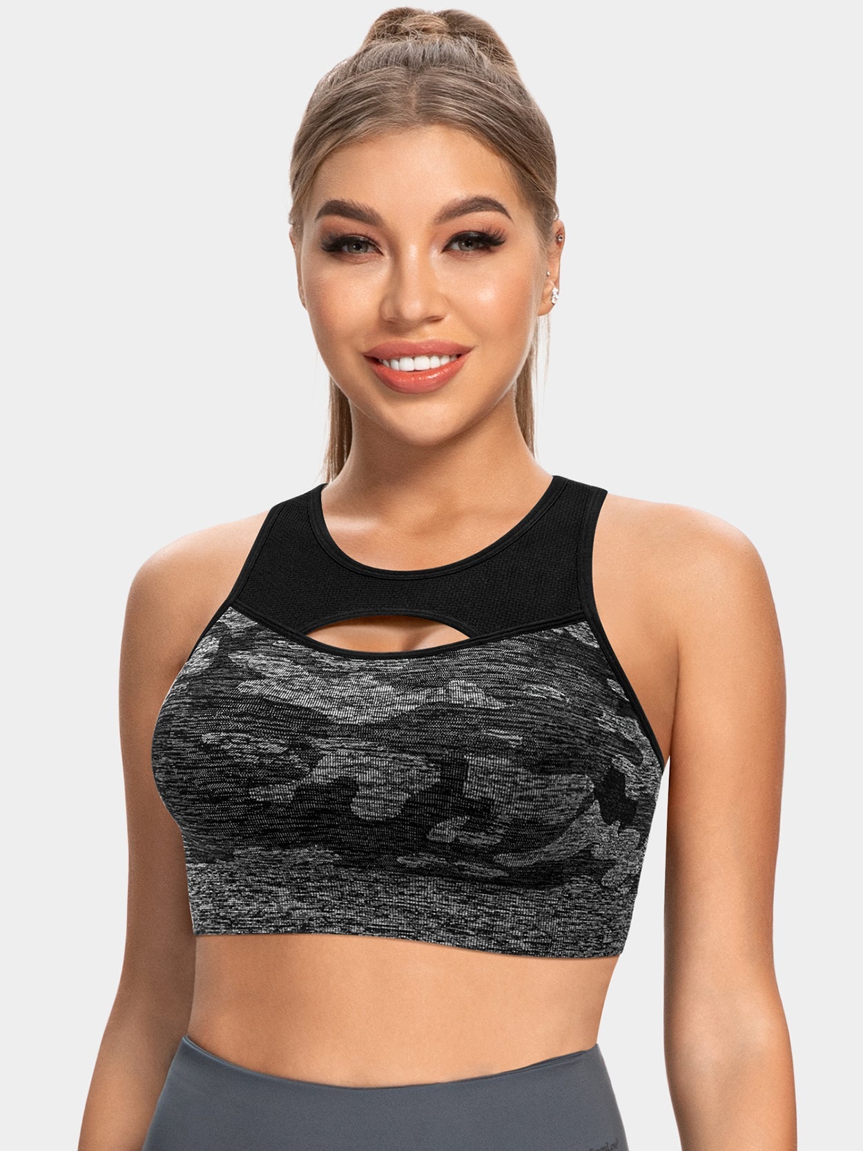 Mid Impact Sports Racerback Pullover Workout Bra