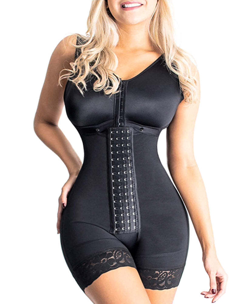 Shapewear For Women Hook And Eye Closure Adjustable Breast Support Tummy Control Bodysuit Bodyshaper-Curvy-Faja
