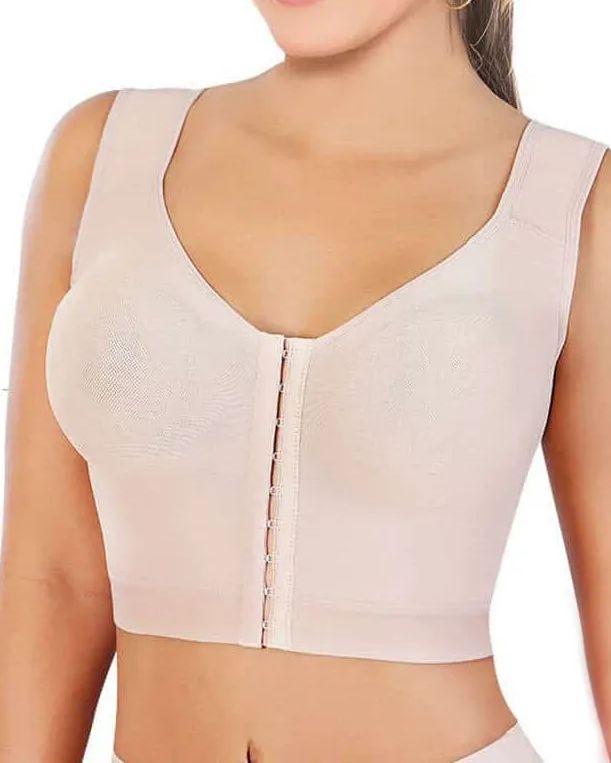 Women's Button-Up Sculpting Sleeveless Top-Curvy-Faja