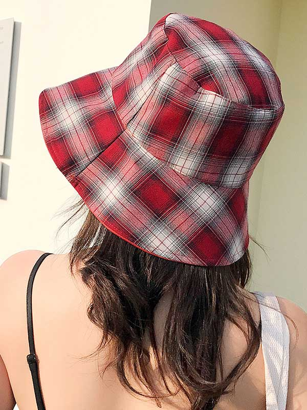 Leisure Versatile Plaid Fisherman Hat-Curvy-Faja