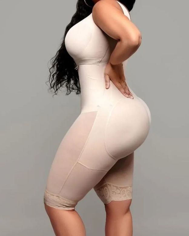 Compression Garment Tummy Control Fajas Adjustable Hook And Eye Front Closure Women Shapewear Post Liposuction -Curvy-Faja