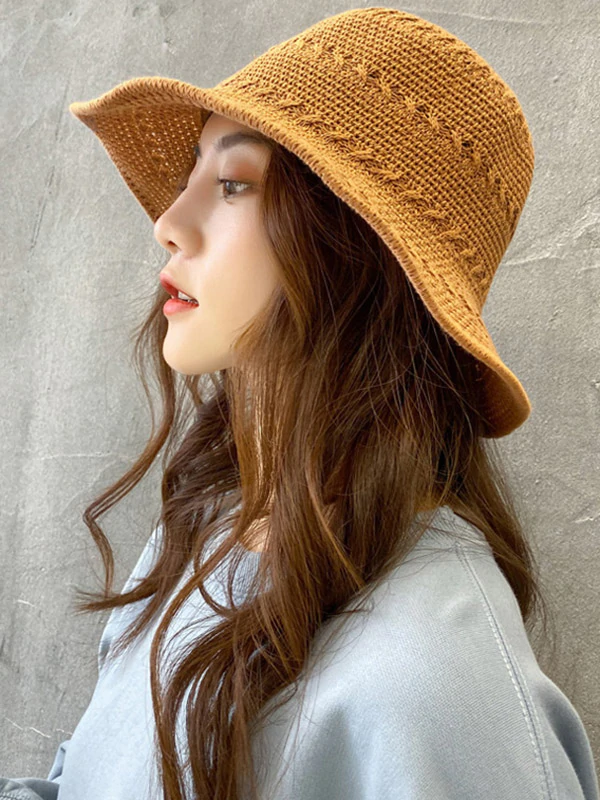 Leisure Solid Sun-Protection Dome Hat-Curvy-Faja