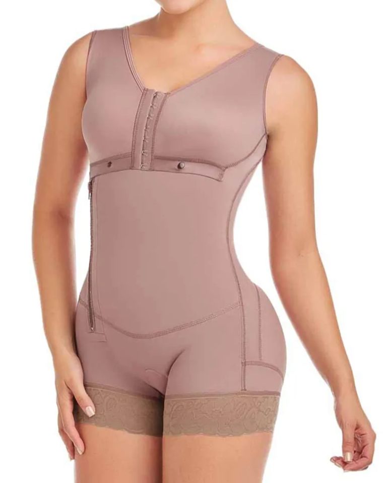 Bodysuit Bodyshaper For Women Tummy Control Side Zipper Adjustable Breast Support Shaperwear