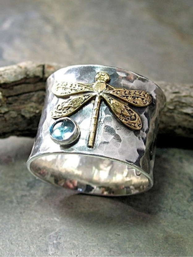 Vintage Dragonfly animals Alloy Ring-Curvy-Faja