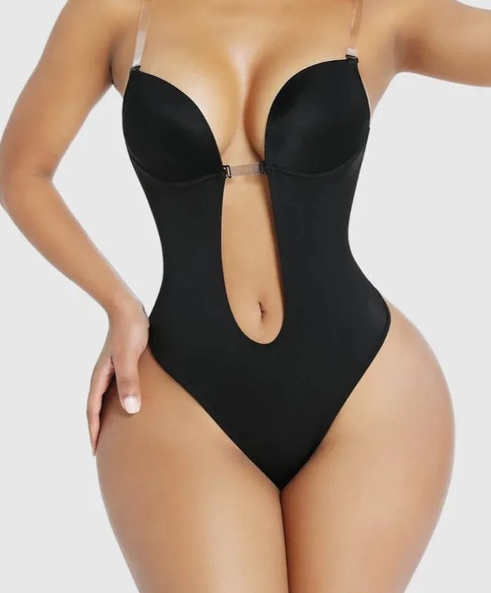 Shapewear Women Plus Size Backless Shapewear Integrated Bra Body Shaper Seamless Open Crotch Shapewear-Curvy-Faja