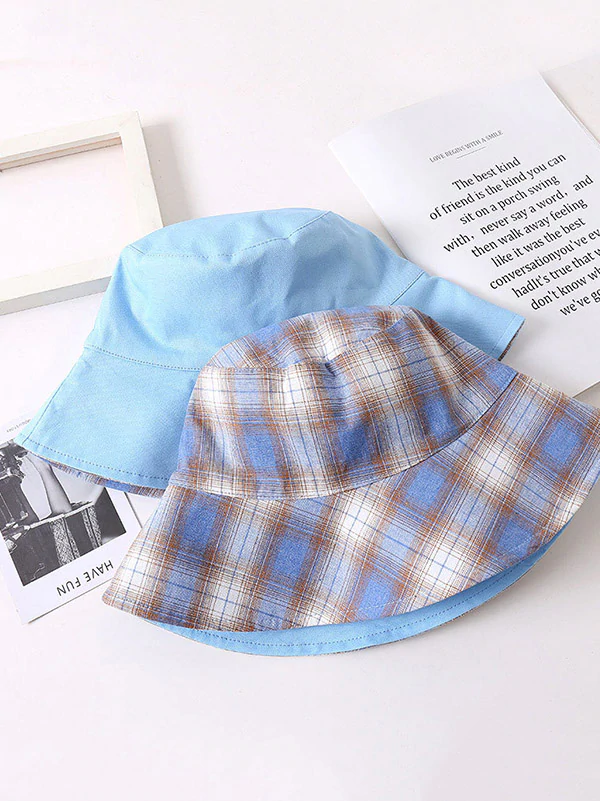 Leisure Versatile Plaid Fisherman Hat-Curvy-Faja