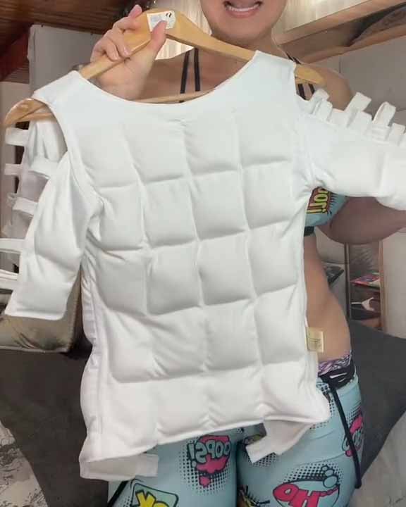 Women's Waist Trainer Tighten Lower Bust Corset Vest Steel Bones Hourglass Shapewear Inflatable