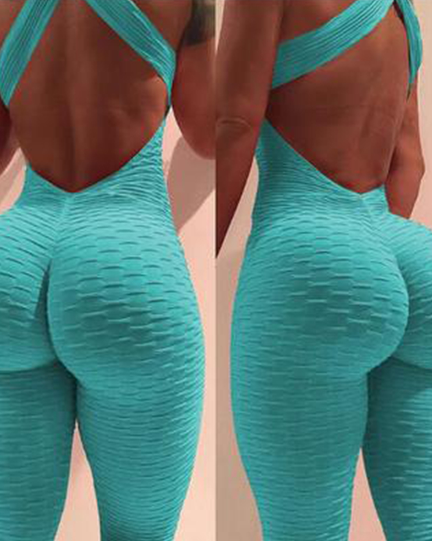 Yoga Onesie Jacquard Bubble Yoga Pants Hip Lift High Waist