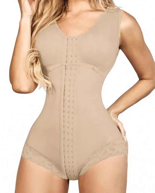 Shapewear for Women Hook and Eye Closure Breast Support Tummy Control Triangle Bodysuit Bodyshaper-Curvy-Faja
