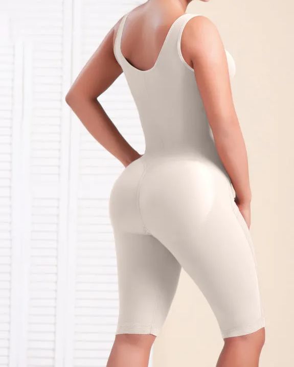 Women Tummy Control Fajas Front Closure Side Zipper Full Body Shaper Postpartum Bodysuit-Curvy-Faja