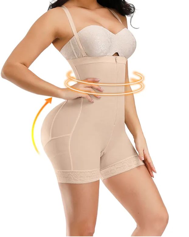 Corset Tummy Control Panties Shapewear For Women Tummy Control Fajas Body Shaper Zipper Open Bust Bodysuit-Curvy-Faja