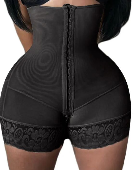 Post Partum and Post Surgical High Waist Flatten Abdomen 2 Rows Of Hooks For Compression Adjustment-curvy-faja