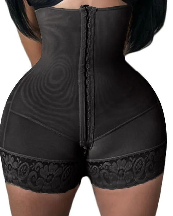 Post Partum and Post Surgical High Waist Flatten Abdomen 2 Rows Of Hooks For Compression Adjustment-Curvy-Faja