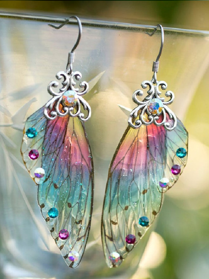 Beautiful Butterfly wings Vintage Casual Earrings-curvy-faja