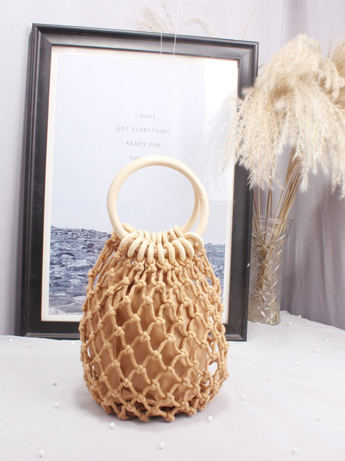 Hollow Straw Mini Bag-Curvy-Faja